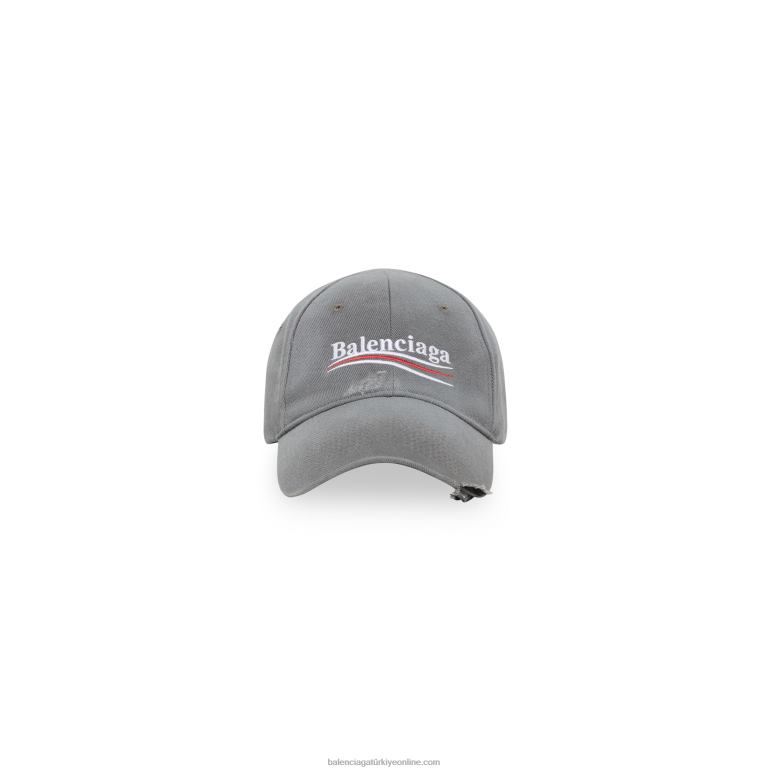 gri DBJ0F815 kadın siyasi kampanya şapkası Balenciaga
