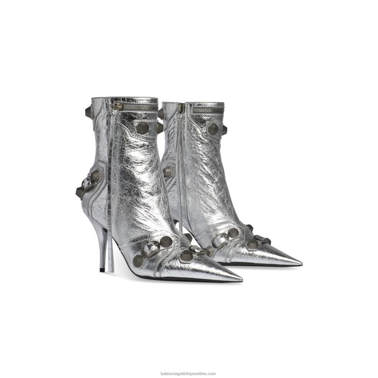 gümüş DBJ0F267 metalize 90 mm cagole kadın patik Balenciaga