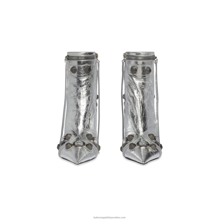 gümüş DBJ0F267 metalize 90 mm cagole kadın patik Balenciaga