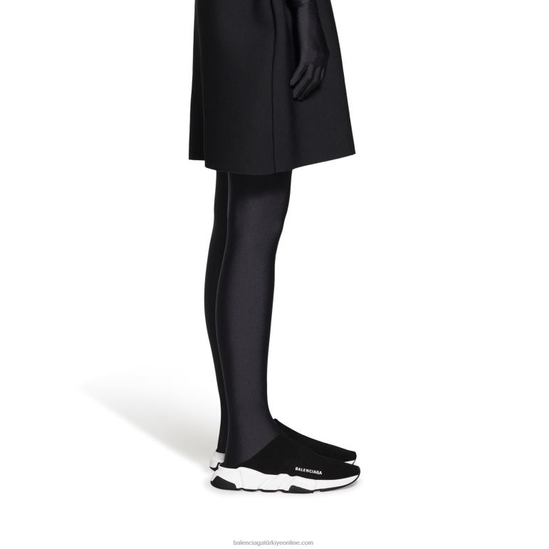 siyah DBJ0F116 kadın hızlı geri dönüşümlü örgü katır Balenciaga