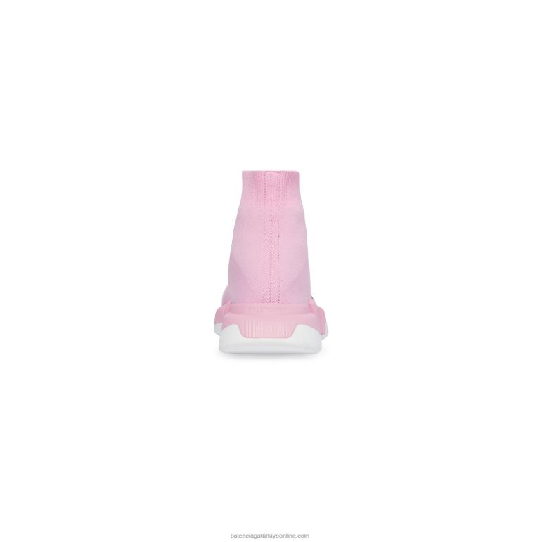 açık pembe DBJ0F177 Çift renkli tabanlı kadın speed 2.0 geri dönüştürülmüş örgü spor ayakkabı Balenciaga
