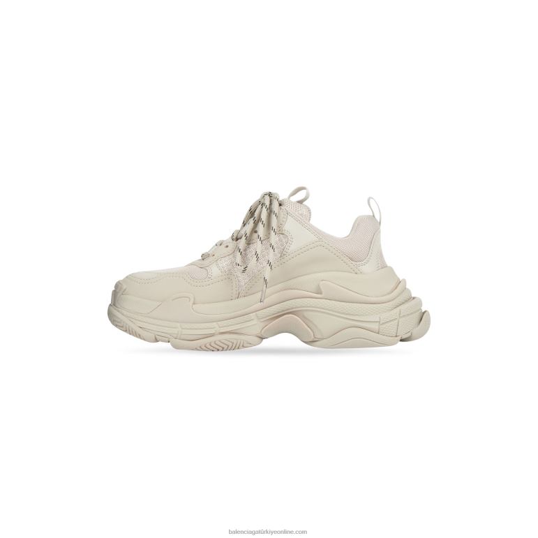 bej DBJ0F256 kadın üçlü s spor ayakkabı Balenciaga