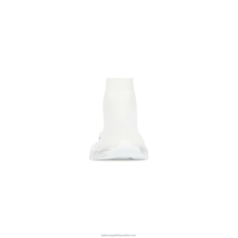 beyaz DBJ0F119 kadın speed 2.0 graffiti geri dönüşümlü örgü spor ayakkabı Balenciaga