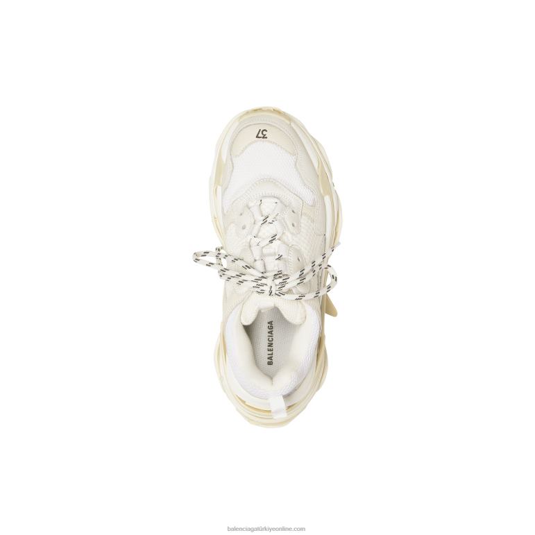 beyaz DBJ0F137 kadın üçlü s spor ayakkabı Balenciaga