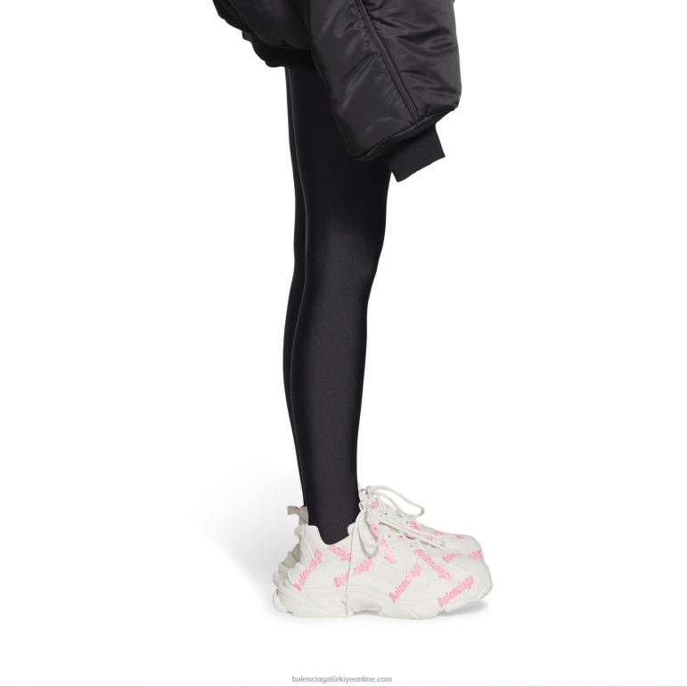 beyaz DBJ0F144 kadın üçlü s logo spor ayakkabı Balenciaga