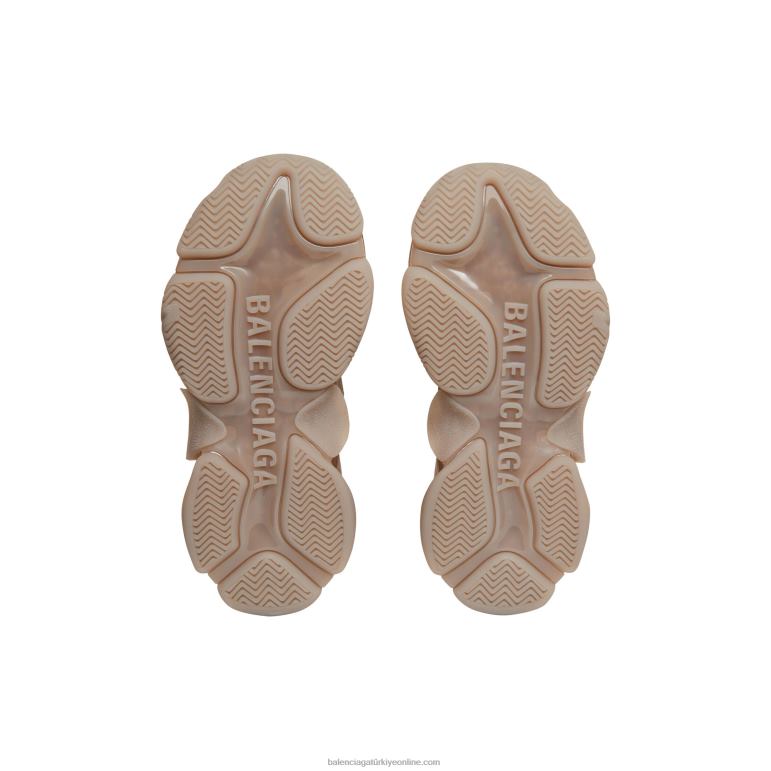 kahverengi DBJ0F159 Kadın üçlü şeffaf tabanlı spor ayakkabı Balenciaga
