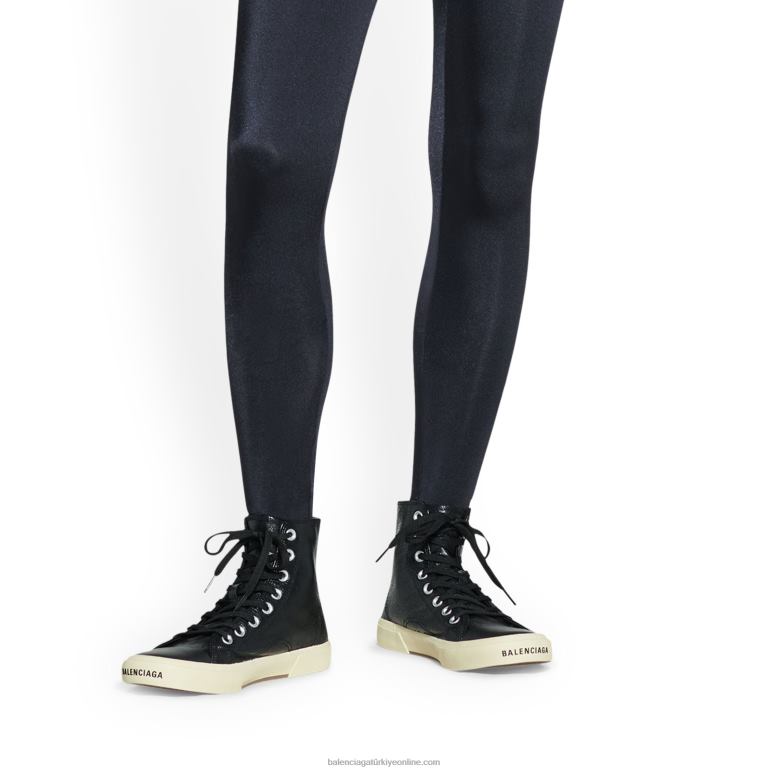 siyah DBJ0F166 kadın paris yüksek üst spor ayakkabı Balenciaga