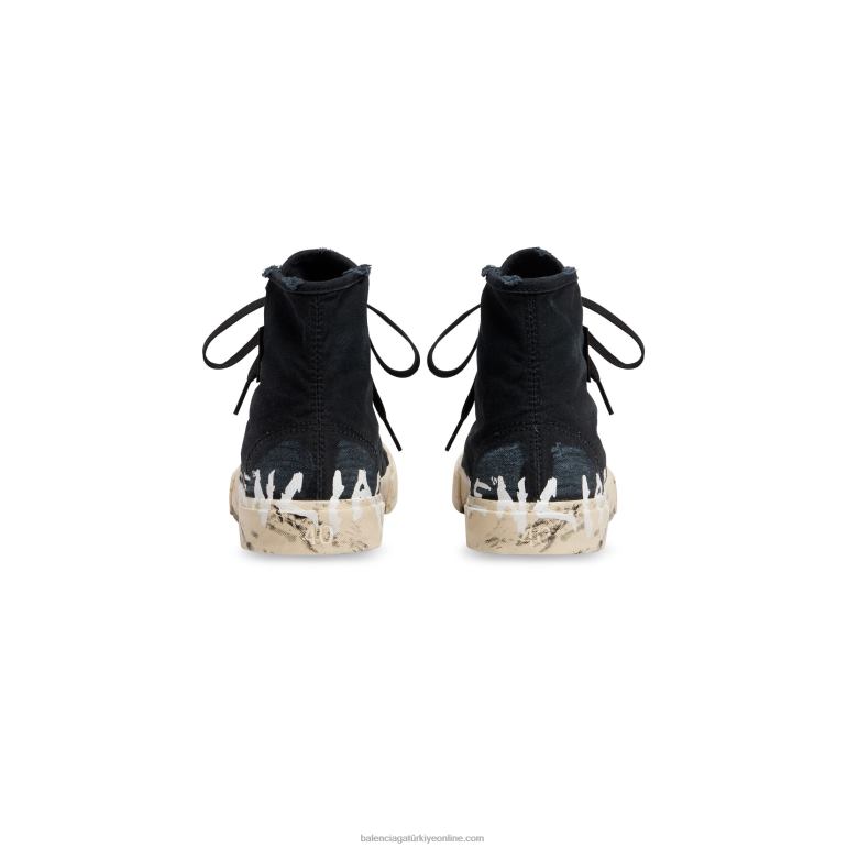 siyah DBJ0F238 kadın paris yüksek top grafiti spor ayakkabı Balenciaga
