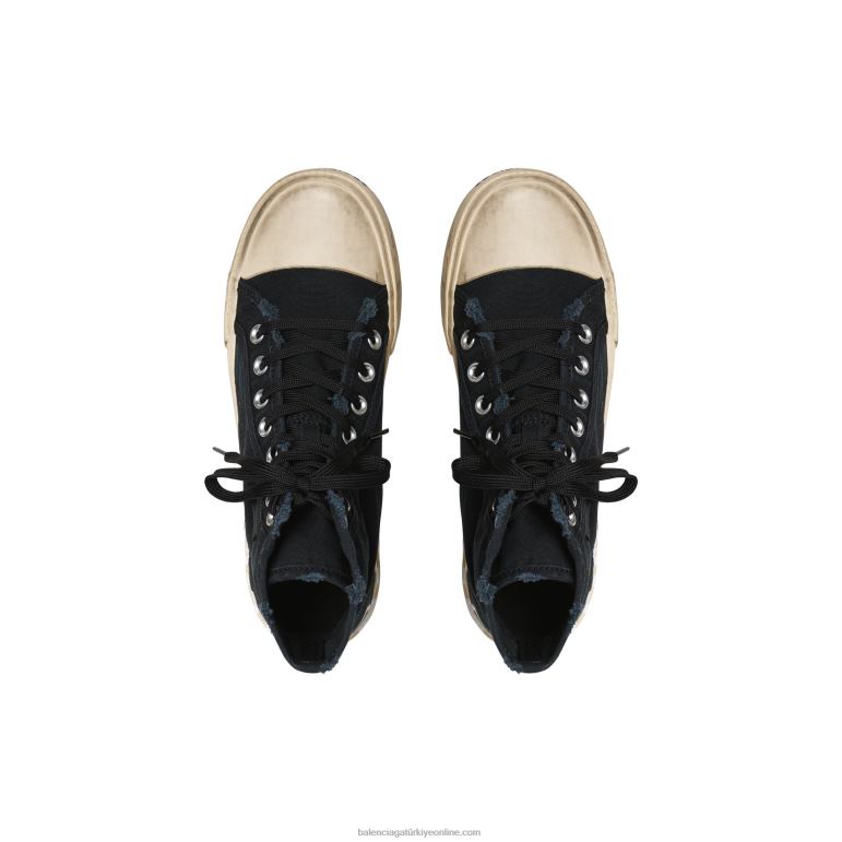 siyah DBJ0F238 kadın paris yüksek top grafiti spor ayakkabı Balenciaga