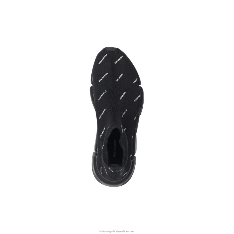 siyah DBJ0F253 kadın speed 2.0 geri dönüştürülmüş örgü spor ayakkabı Balenciaga