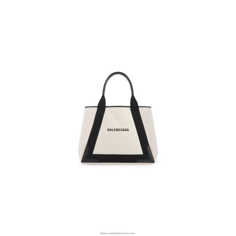 bej DBJ0F528 kadın lacivert orta cabas Balenciaga