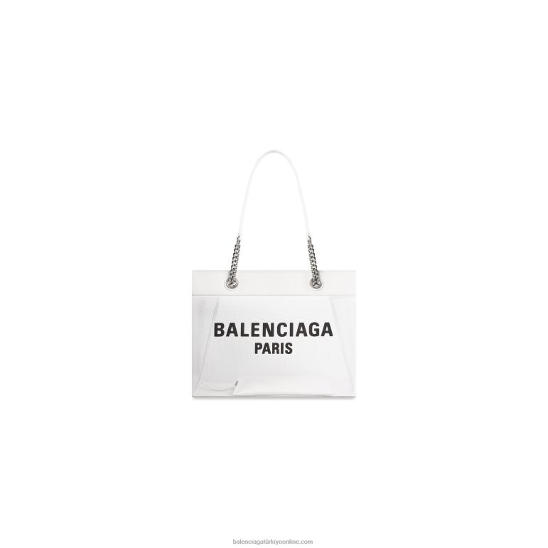 beyaz DBJ0F1263 kadın duty free orta tote çanta Balenciaga