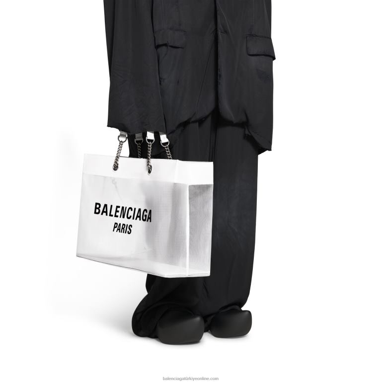 beyaz DBJ0F298 Kadın gümrüksüz büyük tote çanta Balenciaga