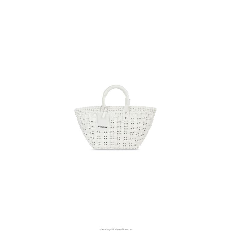 beyaz DBJ0F417 kadın bistro xs askılı sepet Balenciaga