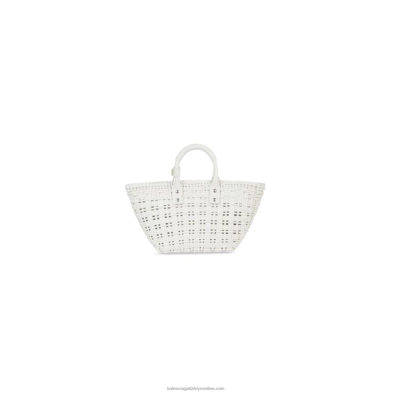 beyaz DBJ0F417 kadın bistro xs askılı sepet Balenciaga