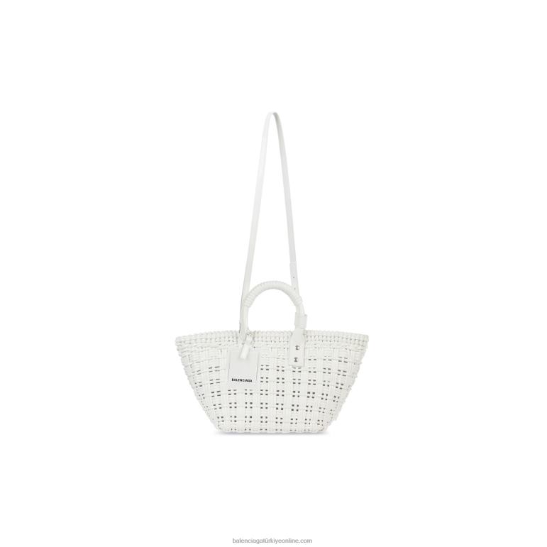 beyaz DBJ0F417 kadın bistro xs askılı sepet Balenciaga