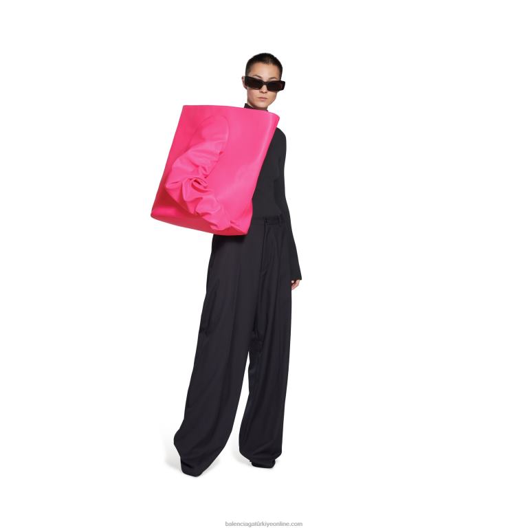 flu pembe DBJ0F432 kadın eldiven büyük tote çanta Balenciaga