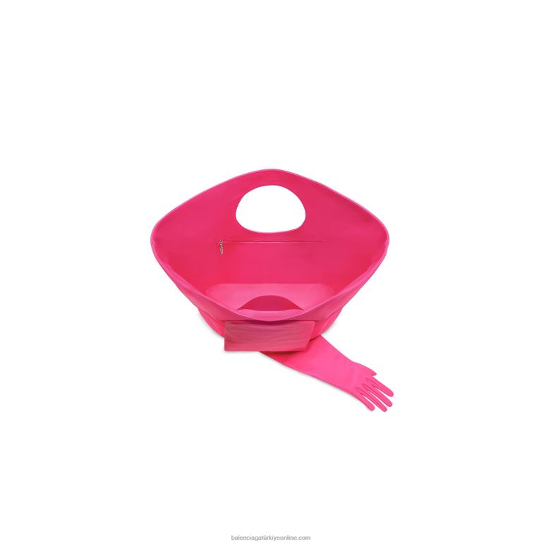 flu pembe DBJ0F432 kadın eldiven büyük tote çanta Balenciaga