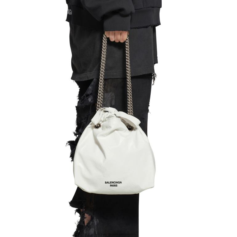 optik beyaz DBJ0F296 kadınlar küçük el çantasını eziyor Balenciaga