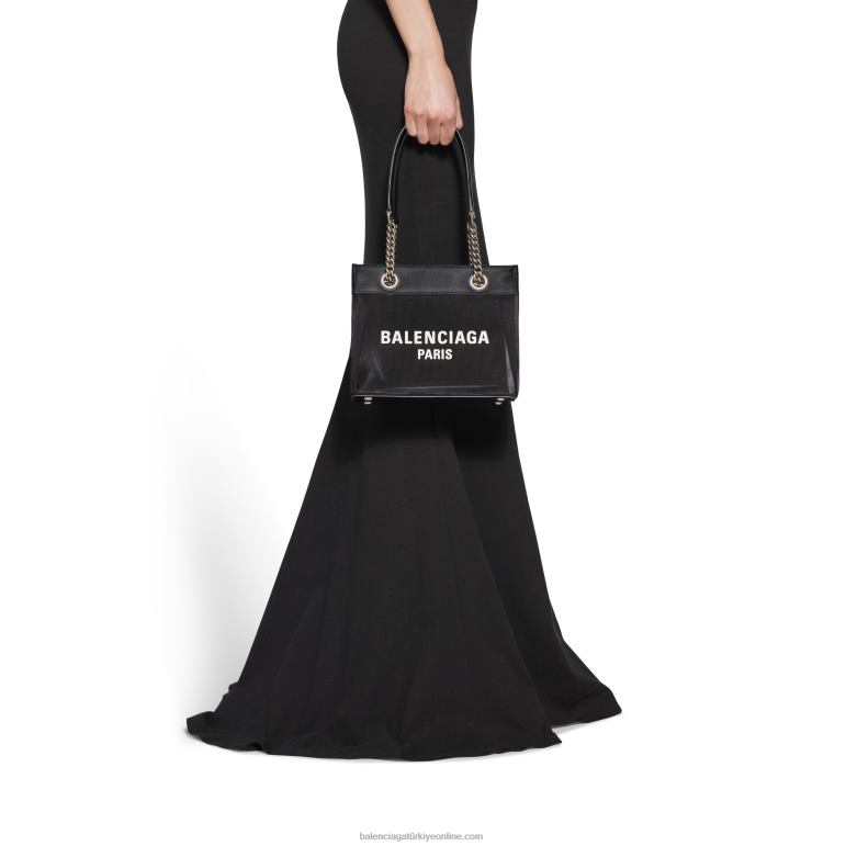 siyah DBJ0F301 kadın gümrüksüz küçük tote çanta Balenciaga