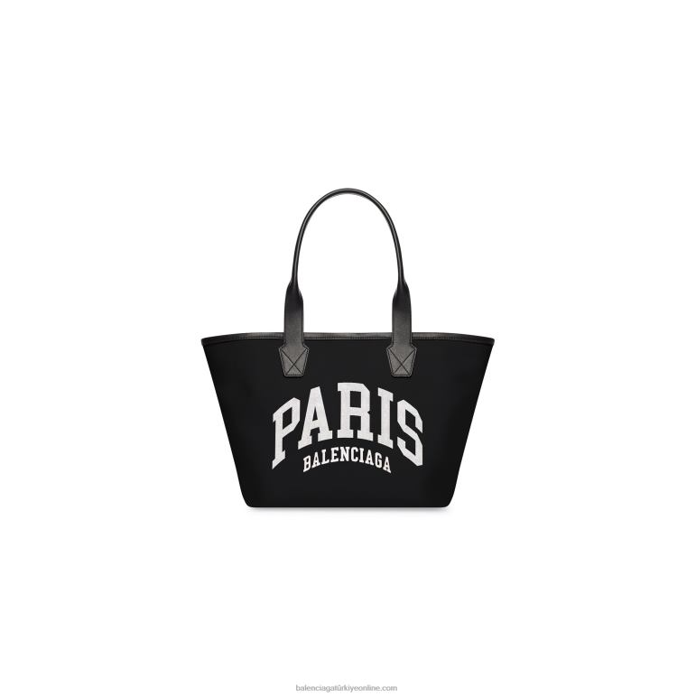siyah DBJ0F403 kadın şehirler paris jumbo küçük tote çanta Balenciaga