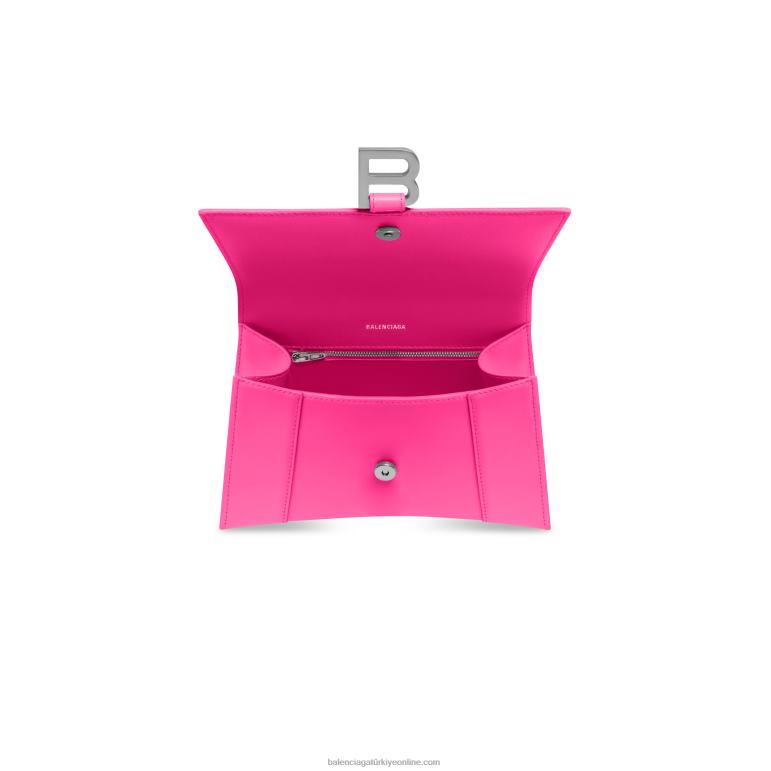 flu pembe DBJ0F305 kutuda kadın kum saati küçük çanta Balenciaga