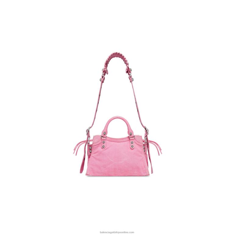 pembe DBJ0F513 kadın neo cagole xs kot el çantası Balenciaga