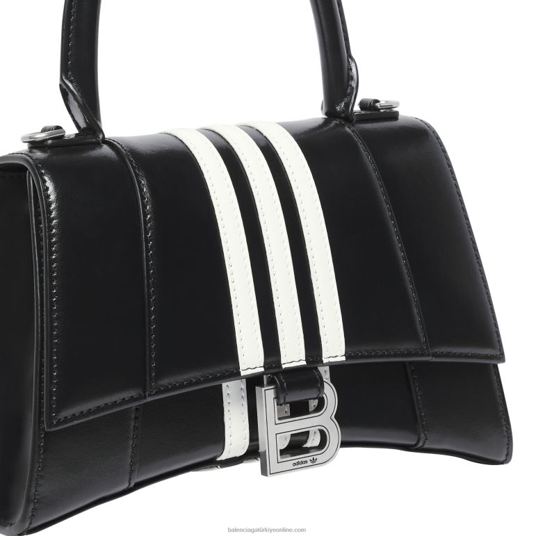 siyah DBJ0F480 kadın adidas kum saati küçük kutulu el çantası Balenciaga