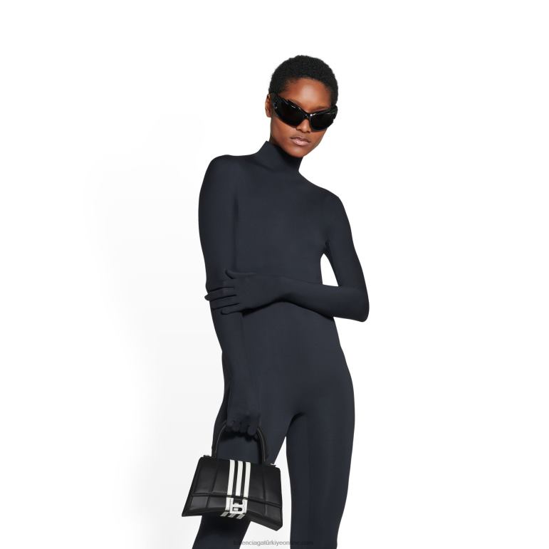 siyah DBJ0F480 kadın adidas kum saati küçük kutulu el çantası Balenciaga