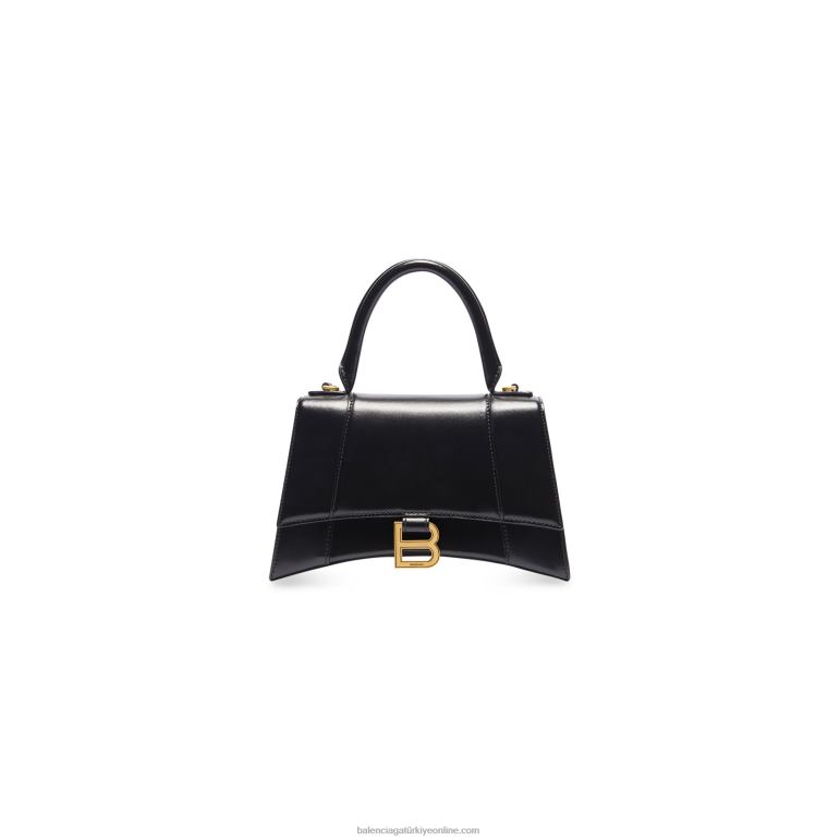 siyah DBJ0F495 kutuda kadın kum saati küçük çanta Balenciaga