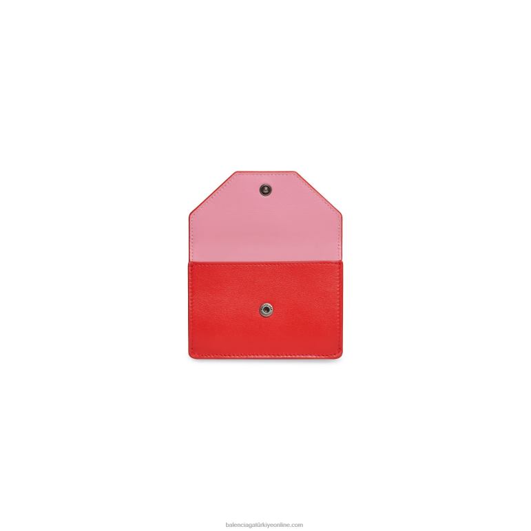kırmızı DBJ0F564 kadın zarf mini cüzdan Balenciaga