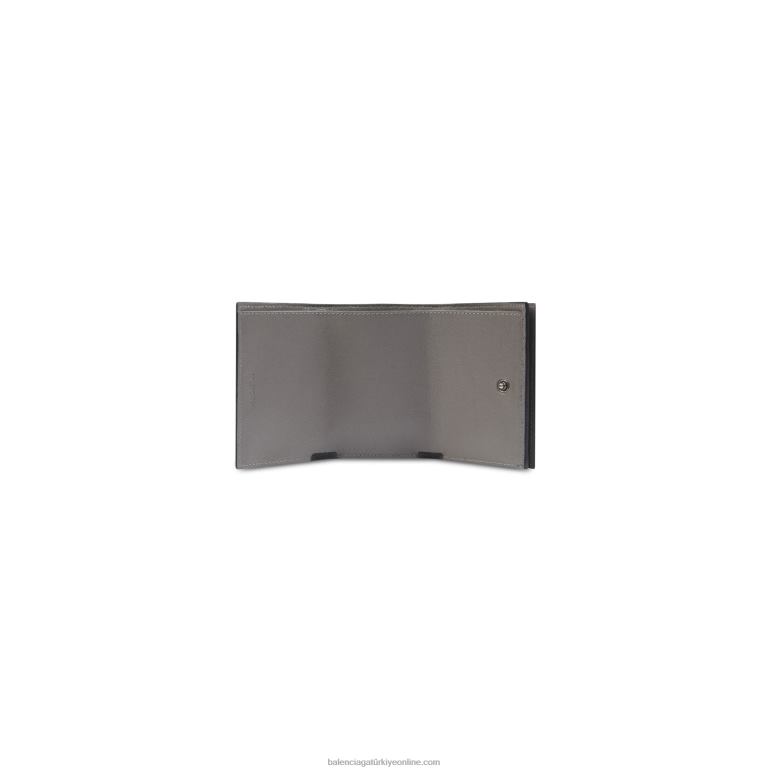 koyu gri DBJ0F614 kadın neo klasik mini cüzdan Balenciaga