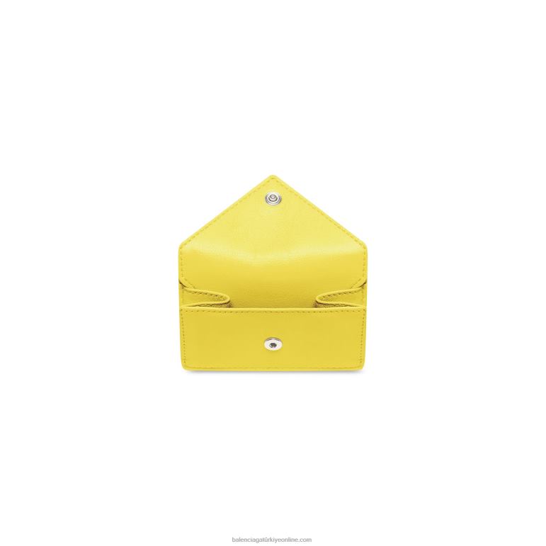 sarı DBJ0F592 kadın kağıt mini cüzdan Balenciaga