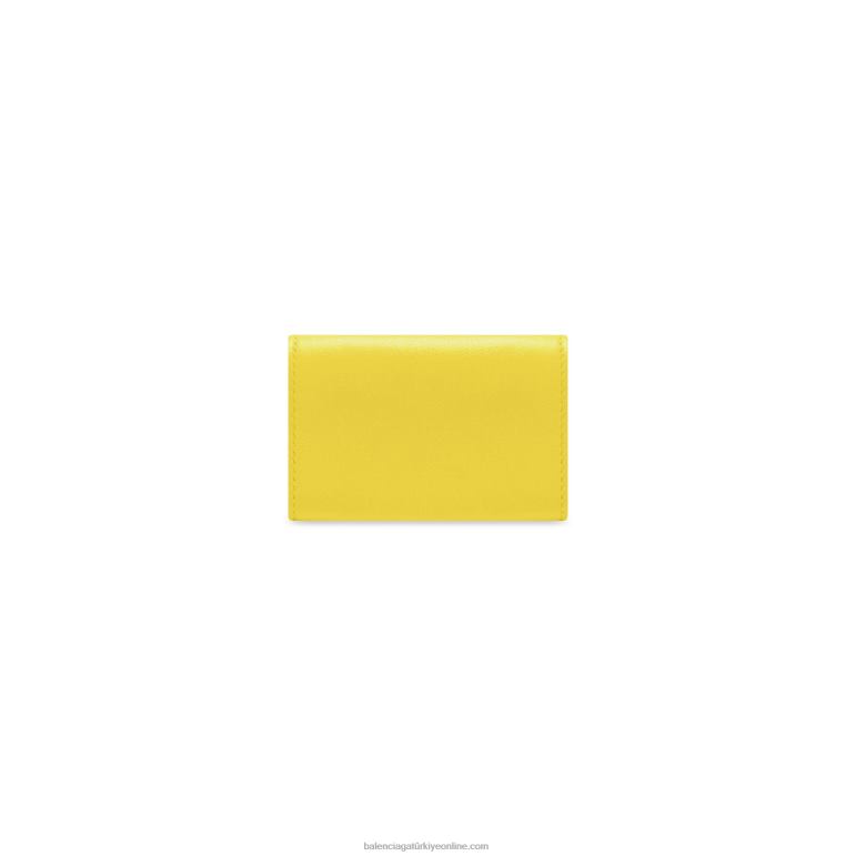 sarı DBJ0F592 kadın kağıt mini cüzdan Balenciaga