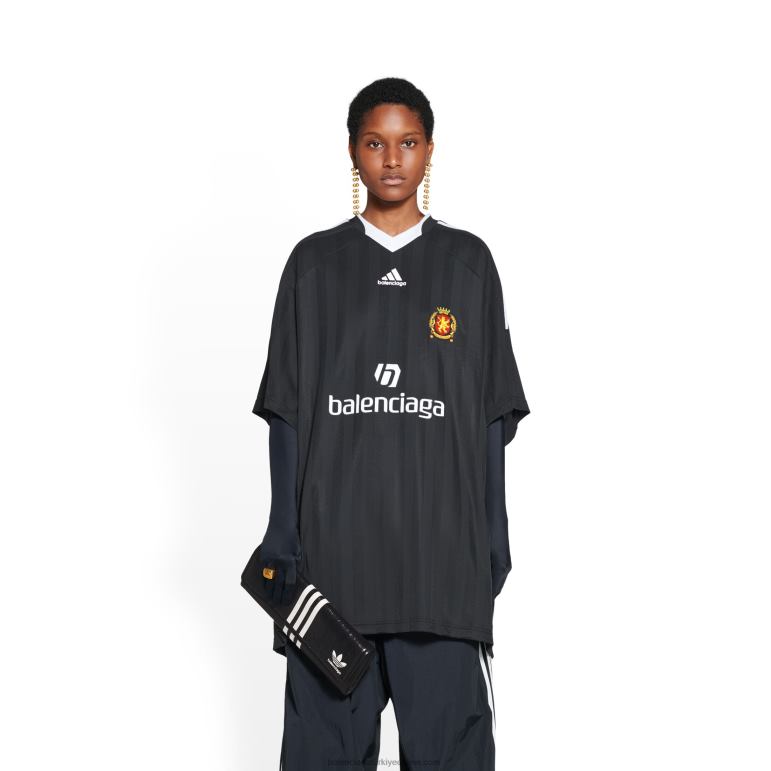 siyah DBJ0F479 kadın adidas cüzdan askılı Balenciaga