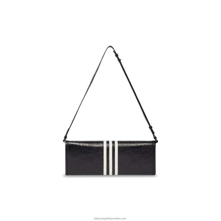 siyah DBJ0F479 kadın adidas cüzdan askılı Balenciaga