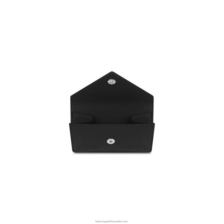 siyah DBJ0F591 kadın kağıt mini cüzdan Balenciaga