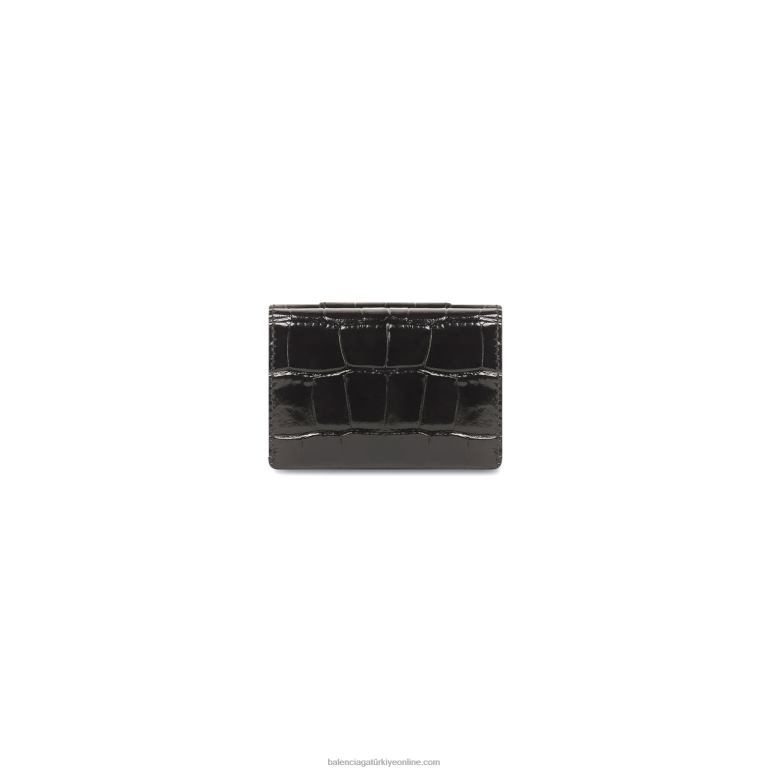 siyah DBJ0F625 kadın kum saati mini cüzdan Balenciaga