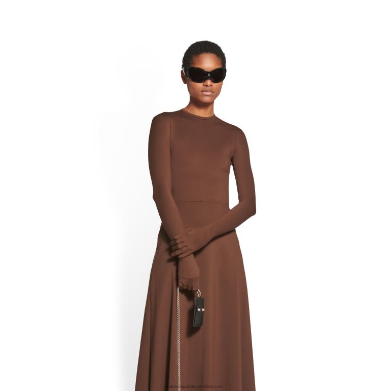 siyah DBJ0F655 zincirli kadın le cagole kart ve rozet tutucu Balenciaga