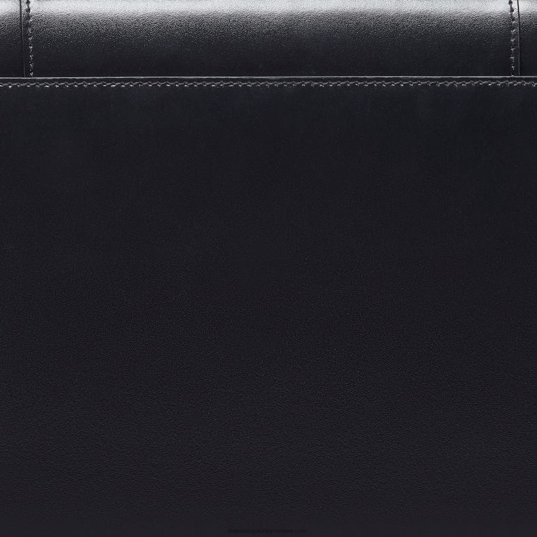 siyah DBJ0F603 kutuda kapaklı kadın kum saati düz kese Balenciaga