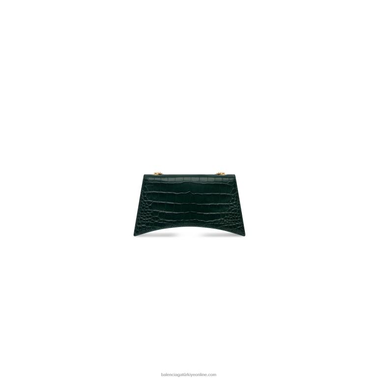 Orman yeşili DBJ0F343 kadın ezmek xs zincir çanta timsah kabartmalı Balenciaga