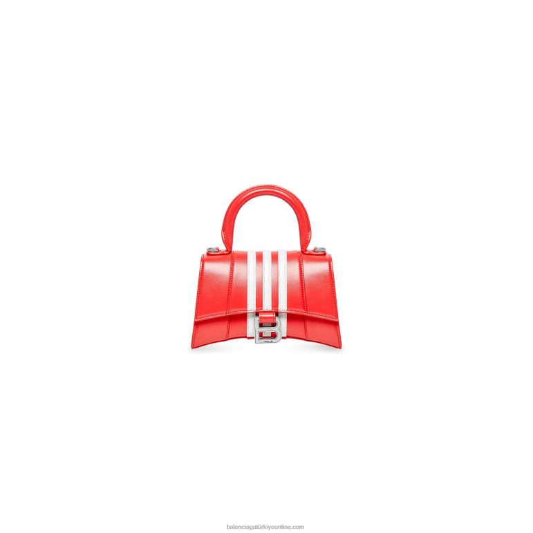 kırmızı DBJ0F361 kadın adidas kum saati xs çanta kutuda Balenciaga