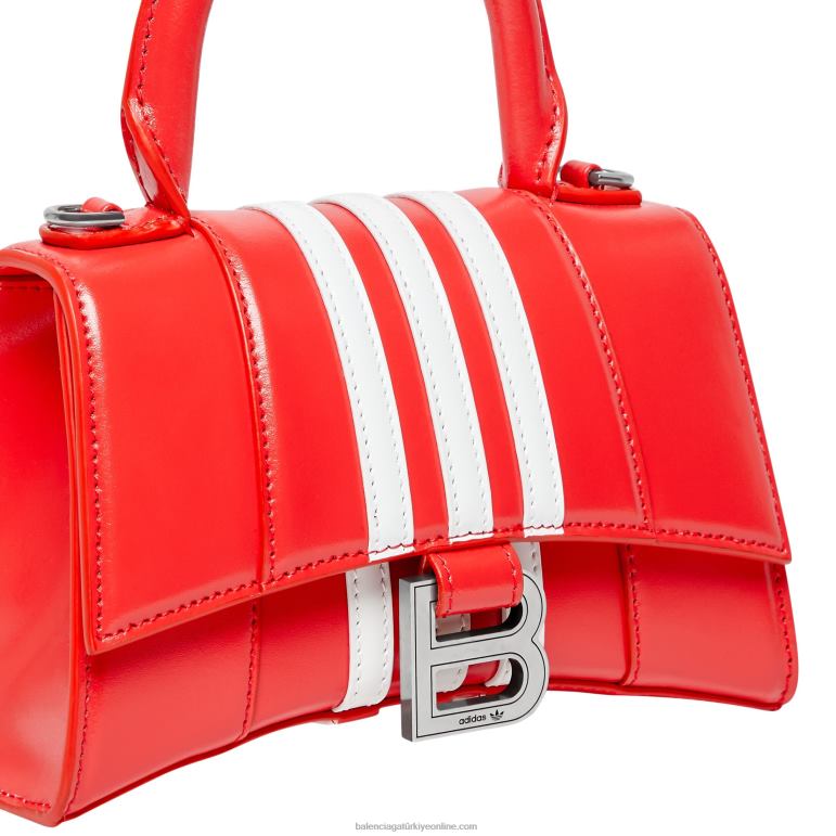 kırmızı DBJ0F361 kadın adidas kum saati xs çanta kutuda Balenciaga