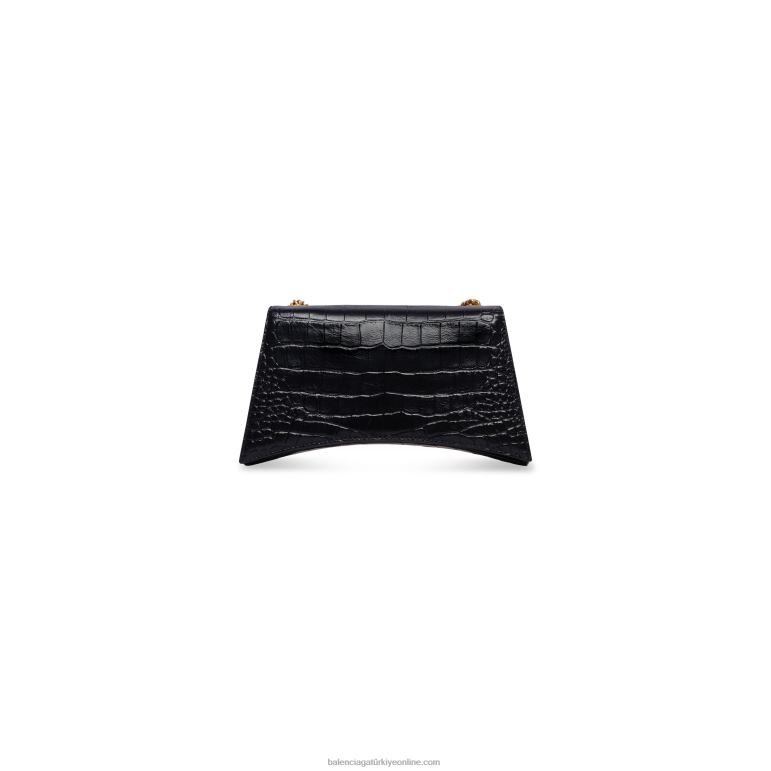 siyah DBJ0F344 kadın ezmek xs zincir çanta timsah kabartmalı Balenciaga