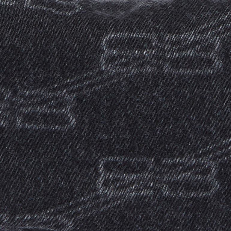 siyah DBJ0F446 Kadın le cagole zincirli mini çanta bb monogram denim Balenciaga