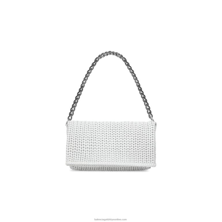 Beyaz kapalı DBJ0F420 kadın metro orta tote çanta Balenciaga