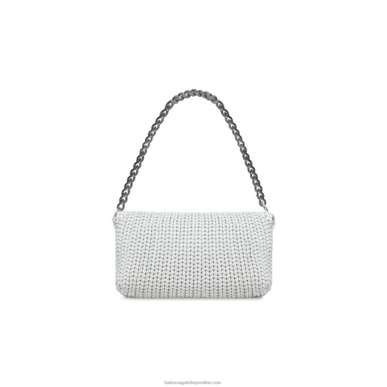 Beyaz kapalı DBJ0F420 kadın metro orta tote çanta Balenciaga