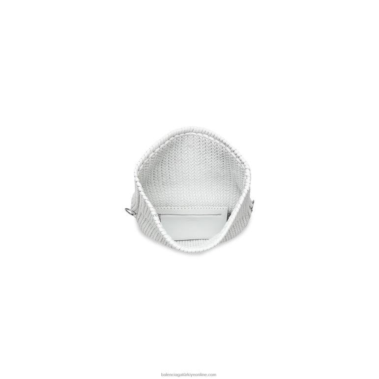 Beyaz kapalı DBJ0F420 kadın metro orta tote çanta Balenciaga