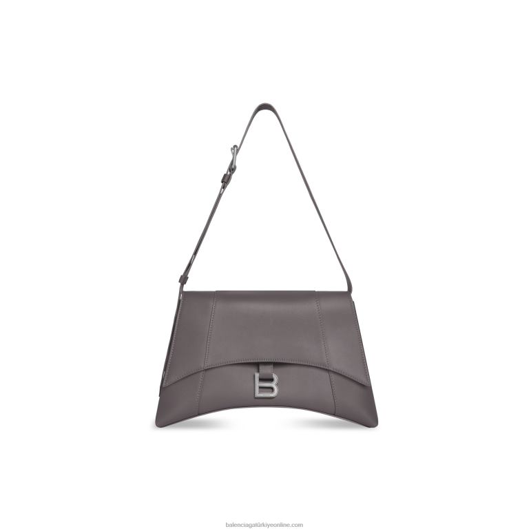 koyu gri DBJ0F524 kadın şehir merkezi orta omuz çantası Balenciaga