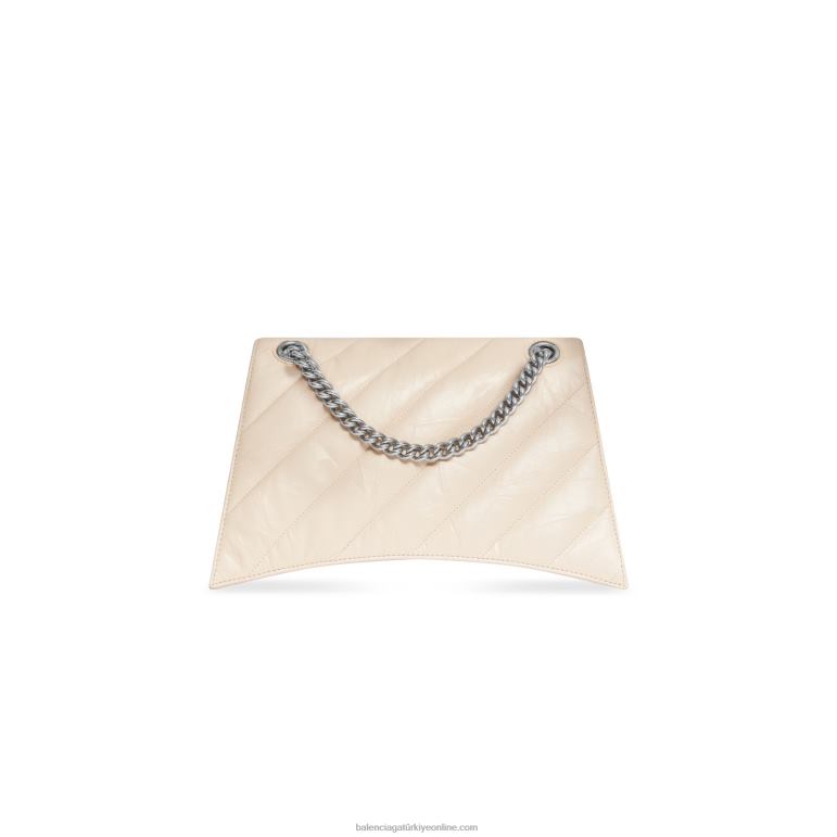 kum DBJ0F303 kadın kapitone orta boy zincir çanta ezmek Balenciaga